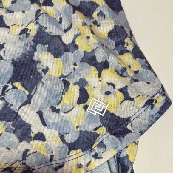 Zelos Geometric Print Shirt Tank Women's Size 1X Blue White Yellow Activewear - Picture 4 of 6